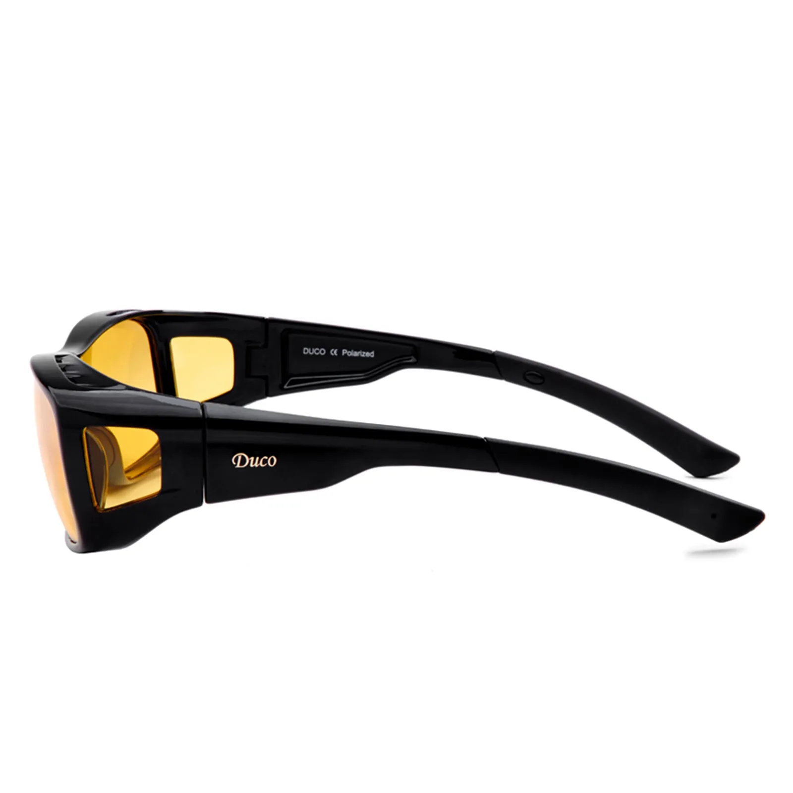 Duco Night Vision Glasses for Driving at Dusk Rainy Day Anti Glare Fit Over Wrap Around Eyewear Glasses UV400 Polarized