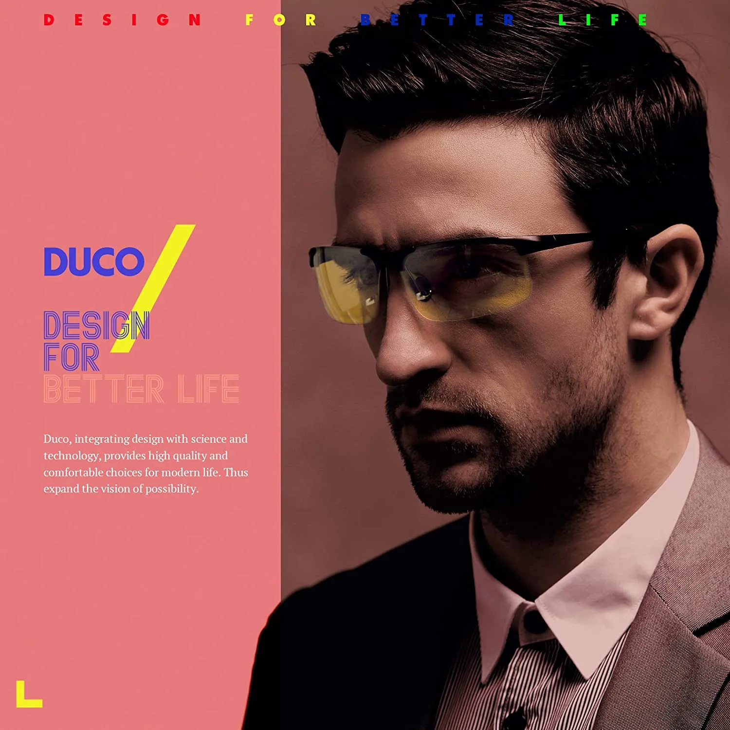 Duco Night-vision Glasses Polarized Night Driving Men's Shooting Glasses 8177