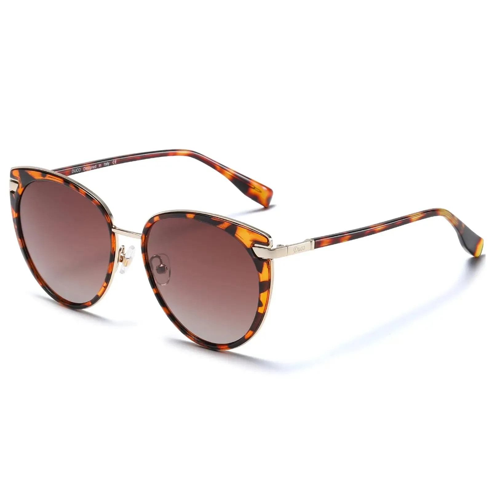 DUCO Oversized Cat Eye Sunglasses Retro Polarized Sun Glasses Designer Shades DC1222
