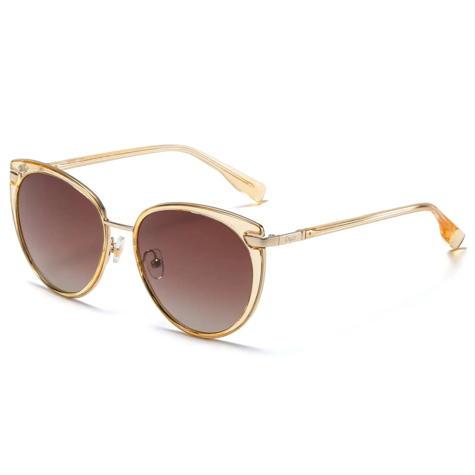 DUCO Oversized Cat Eye Sunglasses Retro Polarized Sun Glasses Designer Shades DC1222