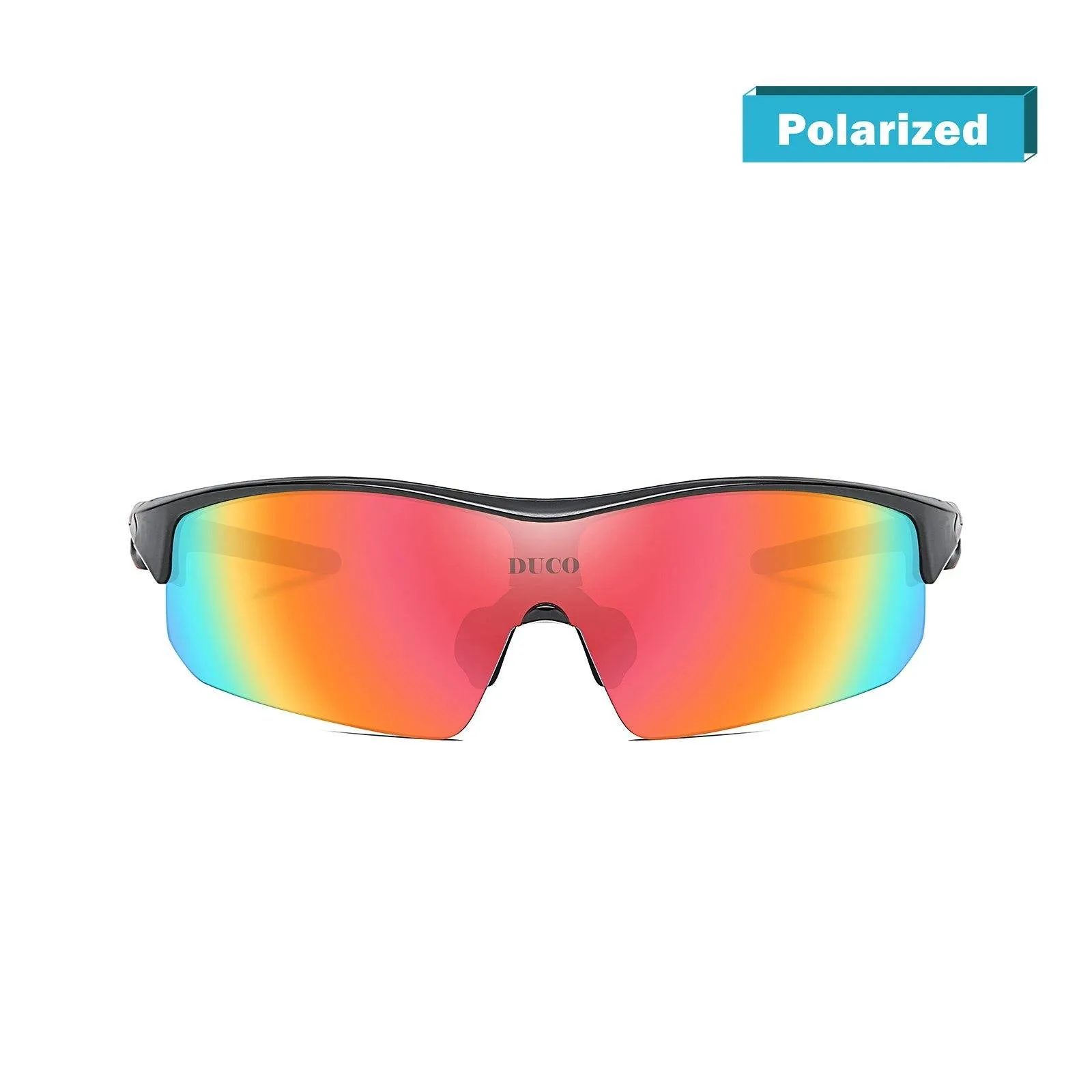 DUCO POLARIZED SPORTS CYCLING SUNGLASSES FOR MEN WITH 5 INTERCHANGEABLE LENSES FOR RUNNING GOLF FISHING HIKING BASEBALL 0020