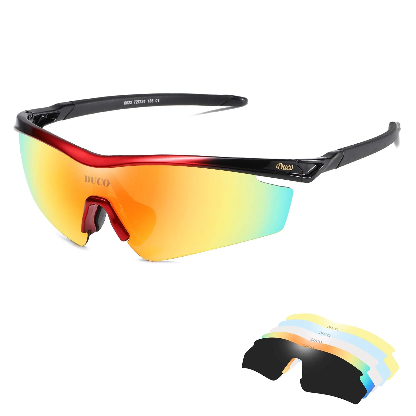 DUCO Polarized Sports Mens Sunglasses for Driving Running Cycling Sun Glasses 0022