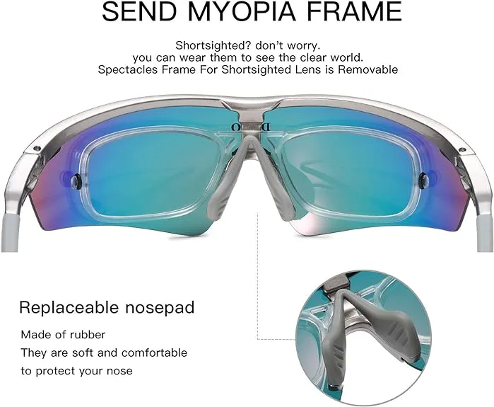 DUCO Polarized Sports Mens Sunglasses for Driving Running Cycling Sun Glasses 0022