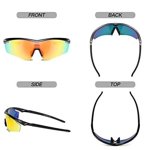 DUCO Polarized Sports Mens Sunglasses for Driving Running Cycling Sun Glasses 0022