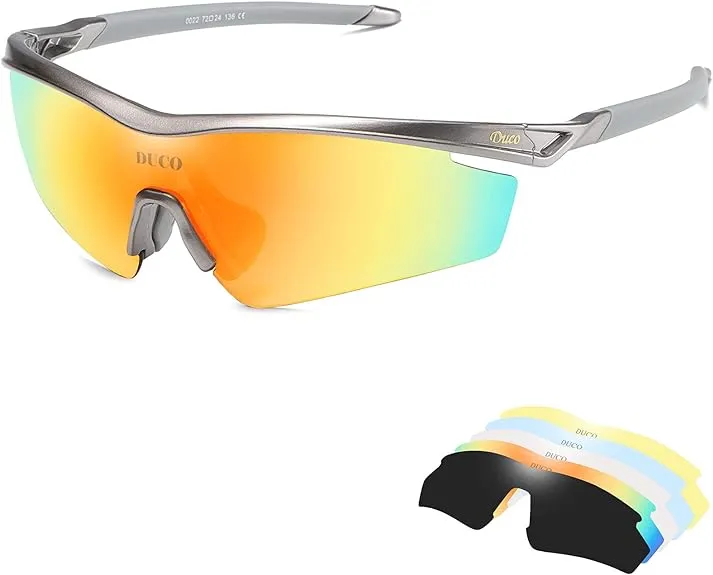 DUCO Polarized Sports Mens Sunglasses for Driving Running Cycling Sun Glasses 0022