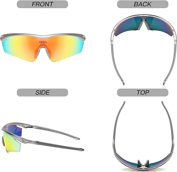 DUCO Polarized Sports Mens Sunglasses for Driving Running Cycling Sun Glasses 0022