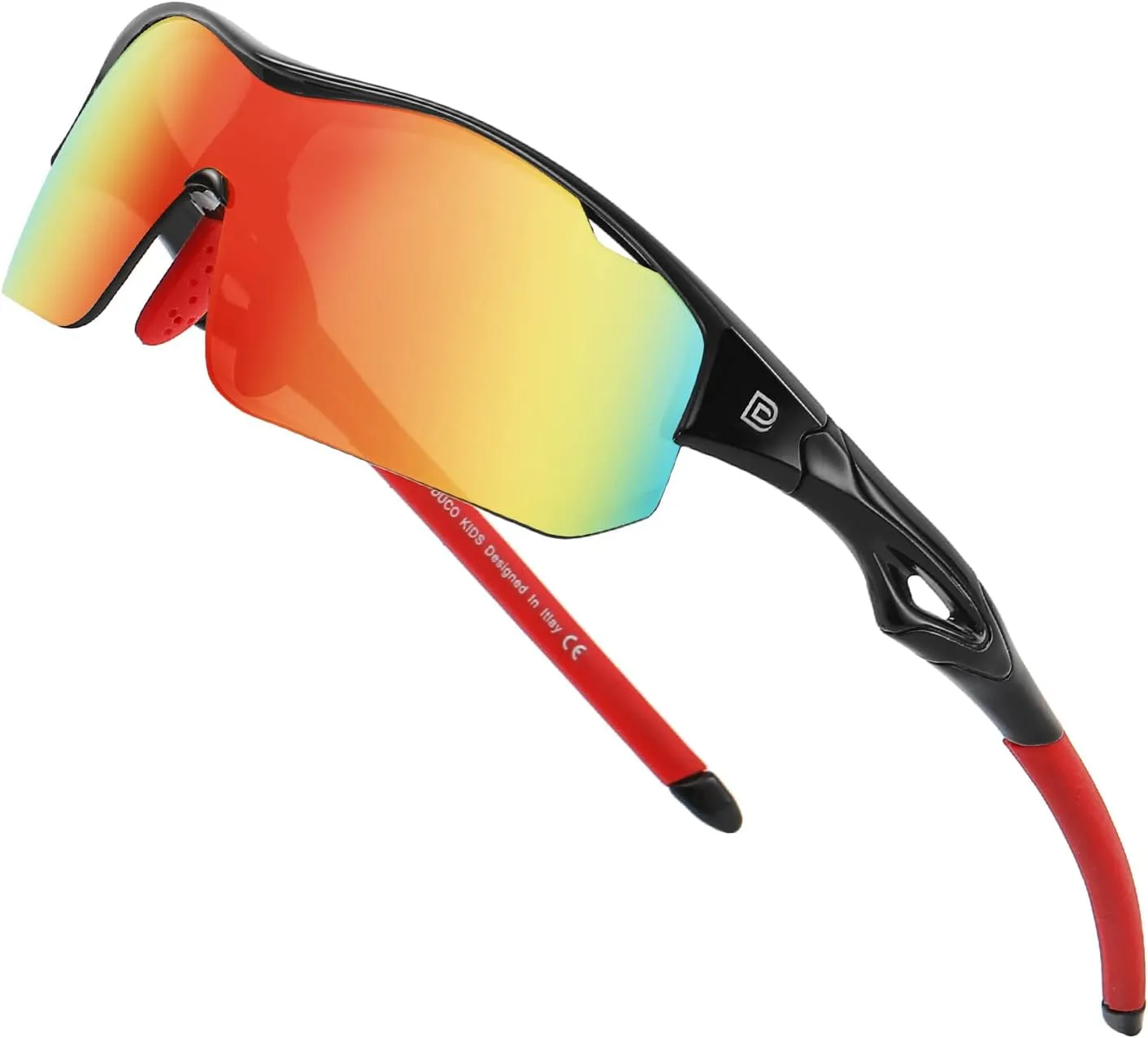 DUCO Sports Youth Baseball Sunglasses for Kids Unbreakable TR90 Frame Lightweight Sun Glasses for Boys and Girls DK261
