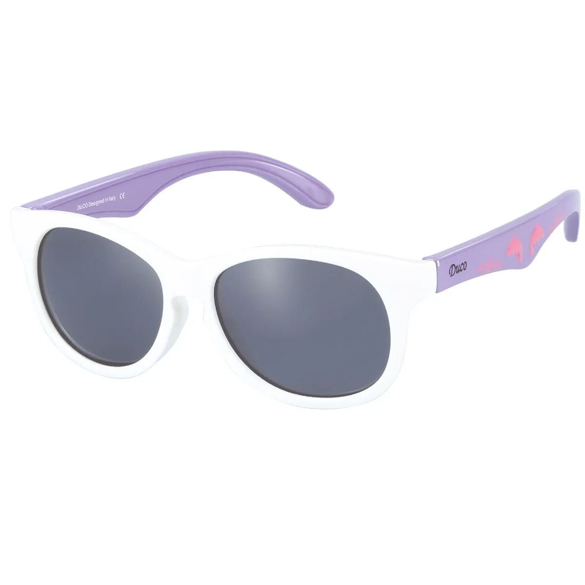 DUCO TPEE Kids Sport Polarized Sunglasses For Kids Boys Girls Rubber Flexible Frame Sunglasses UV Protection