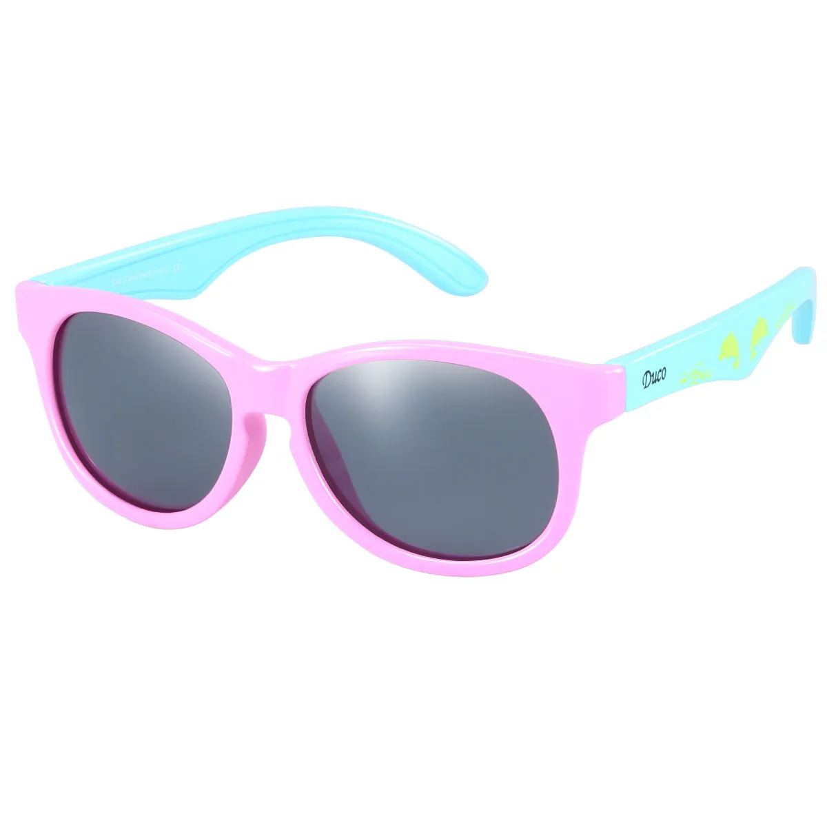 DUCO TPEE Kids Sport Polarized Sunglasses For Kids Boys Girls Rubber Flexible Frame Sunglasses UV Protection