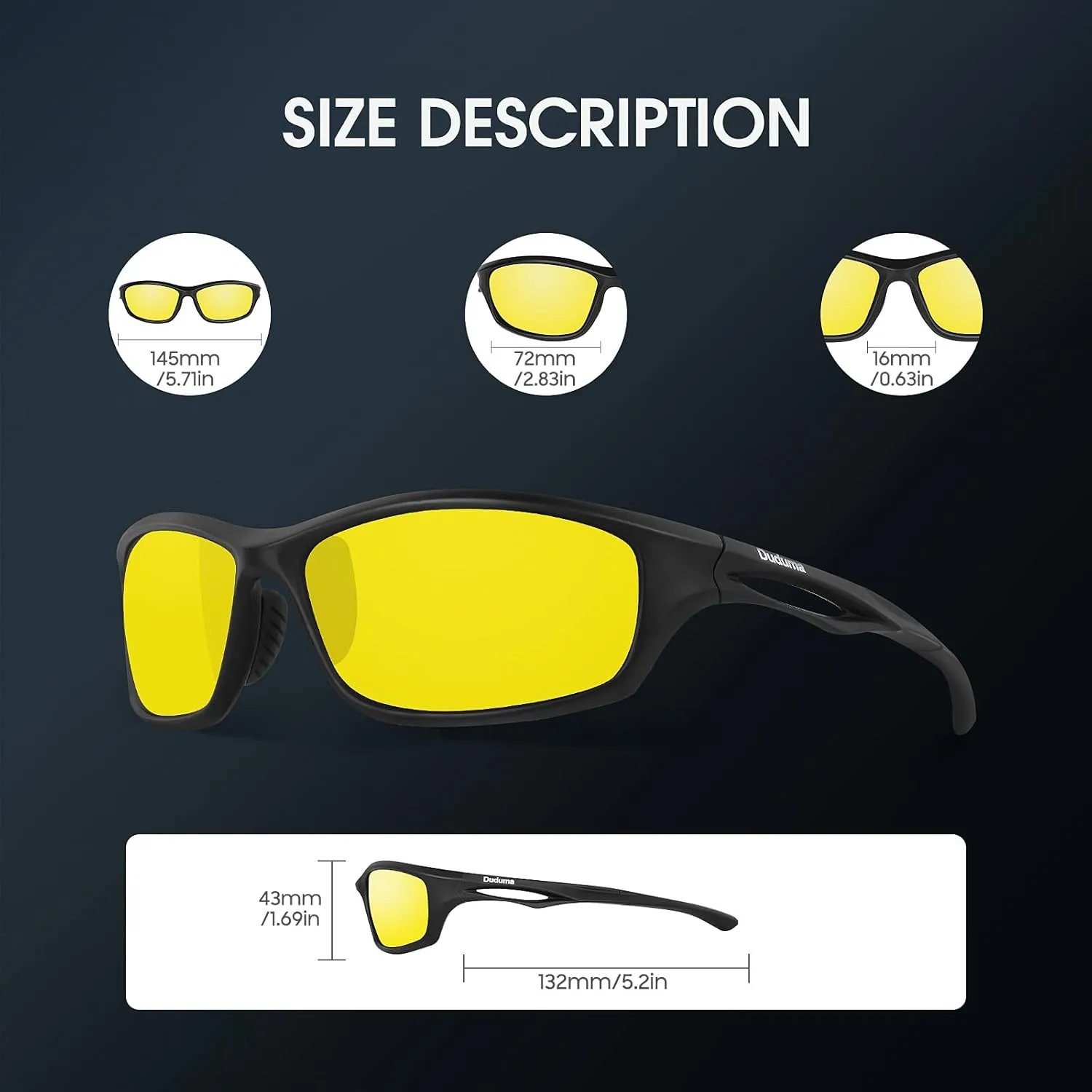 Duduma Polarized Sports Sunglasses for Men Women Running Cycling Fishing Golf Driving Shades Sun Glasses Tr90