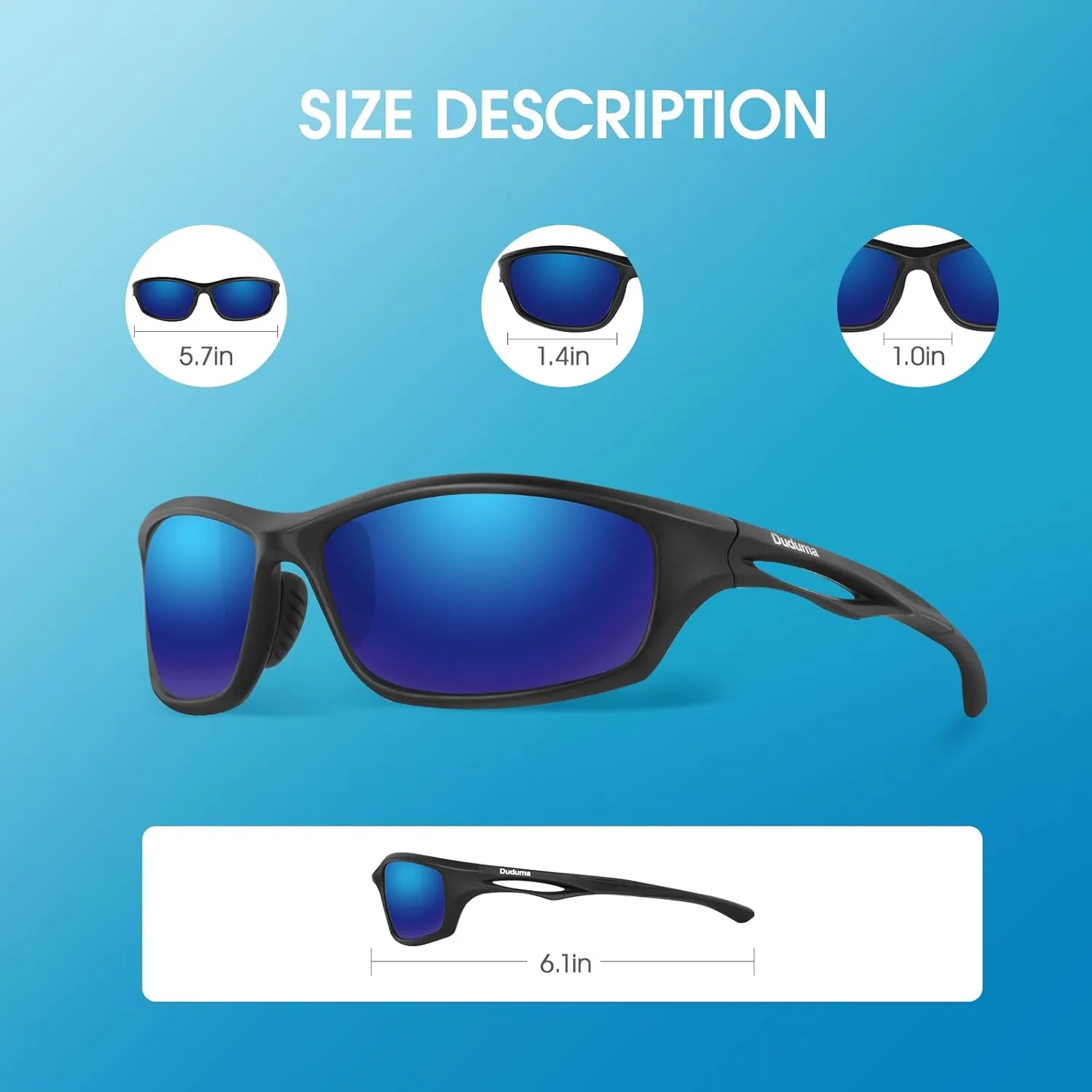 Duduma Polarized Sports Sunglasses for Men Women Running Cycling Fishing Golf Driving Shades Sun Glasses Tr90