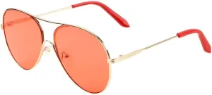 Ear Color Bridge Rimless Round Aviator Sunglasses