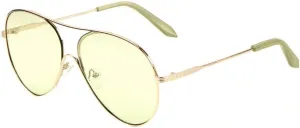 Ear Color Bridge Rimless Round Aviator Sunglasses