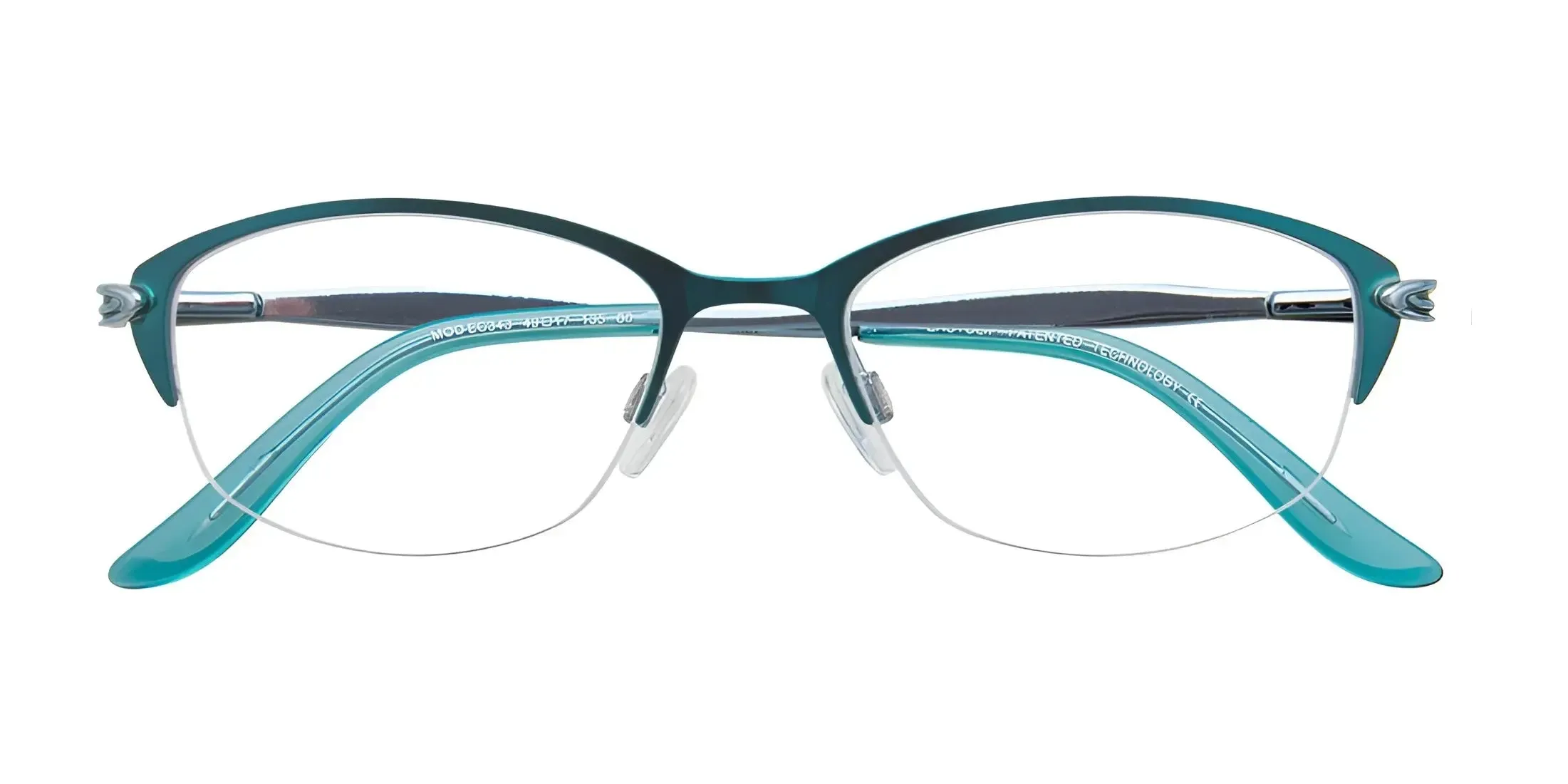 EasyClip EC343 Eyeglasses with Clip-on Sunglasses | Size 49