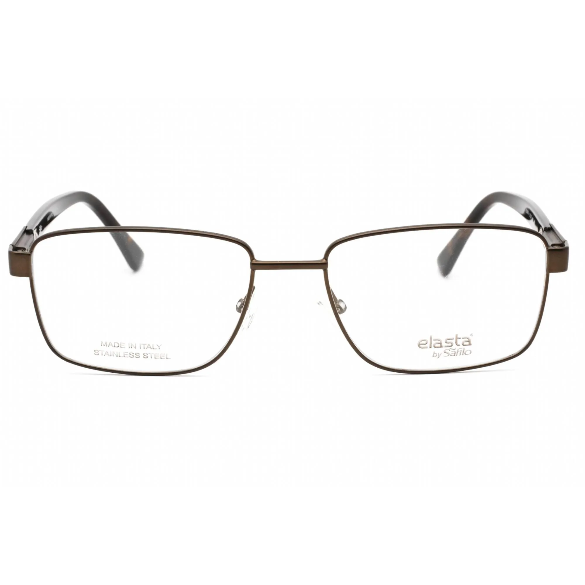 Elasta Men's Eyeglasses - Matte Brown Acetate/Metal Rectangular Frame | E 7237 04IN 00