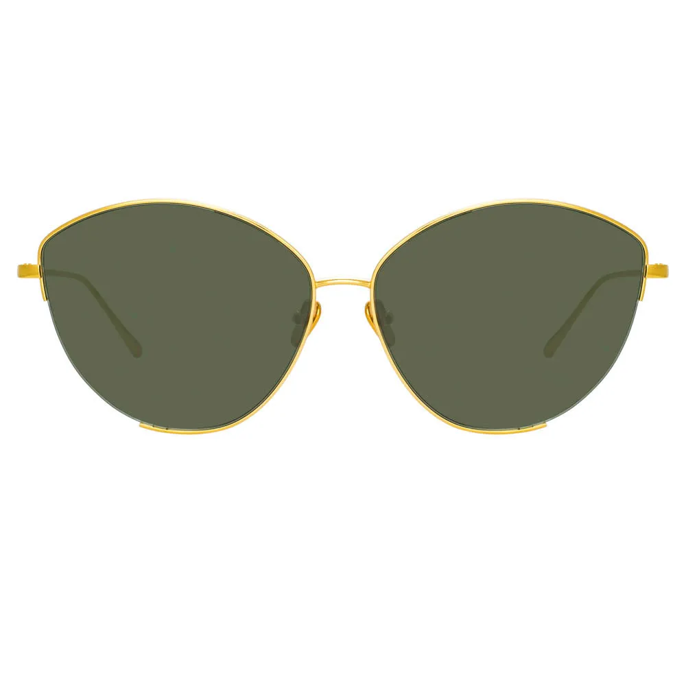Ella Cat Eye Sunglasses in Yellow Gold