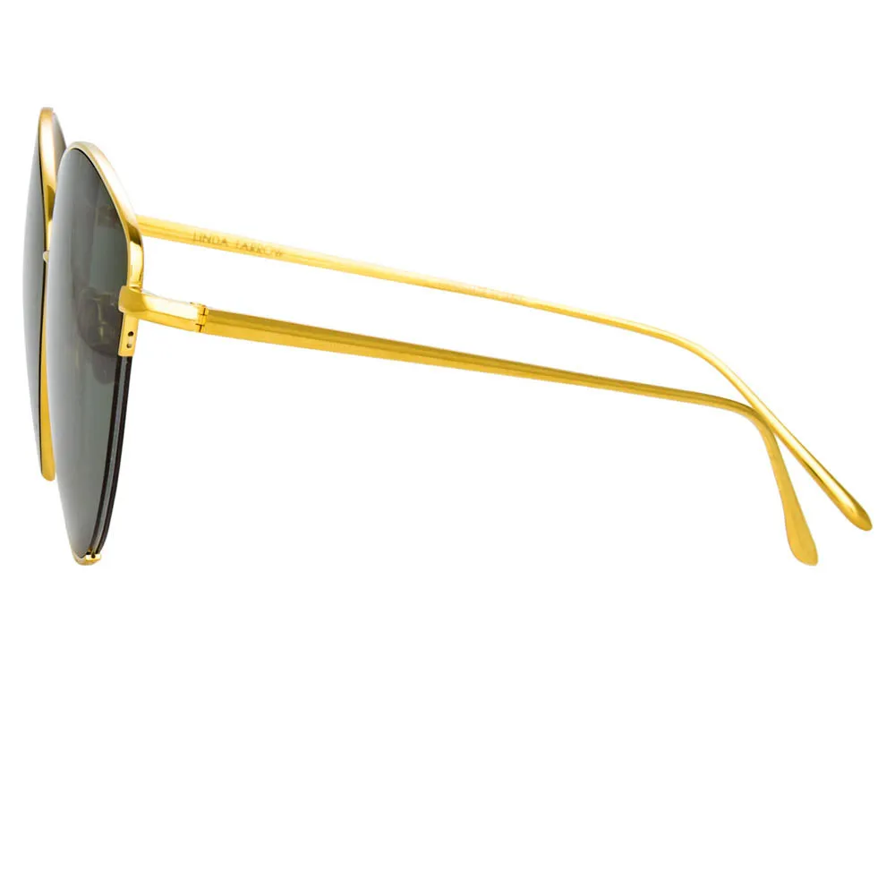 Ella Cat Eye Sunglasses in Yellow Gold