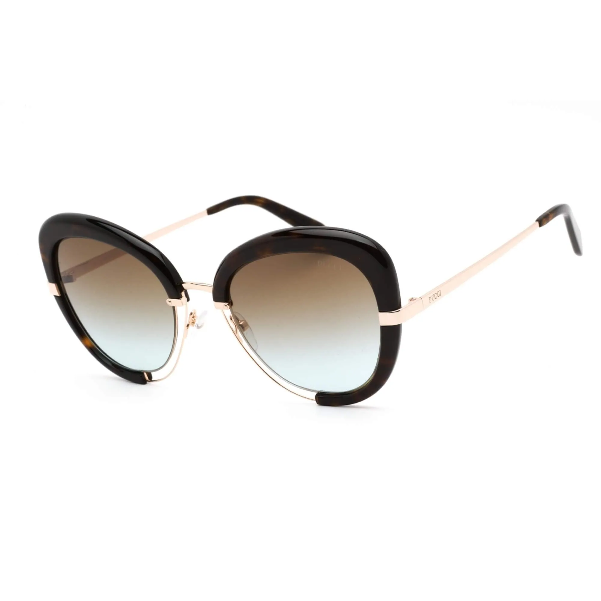 Emilio Pucci Women's Sunglasses - Dark Havana/Rose Gold Plastic Frame | EP0115 52G