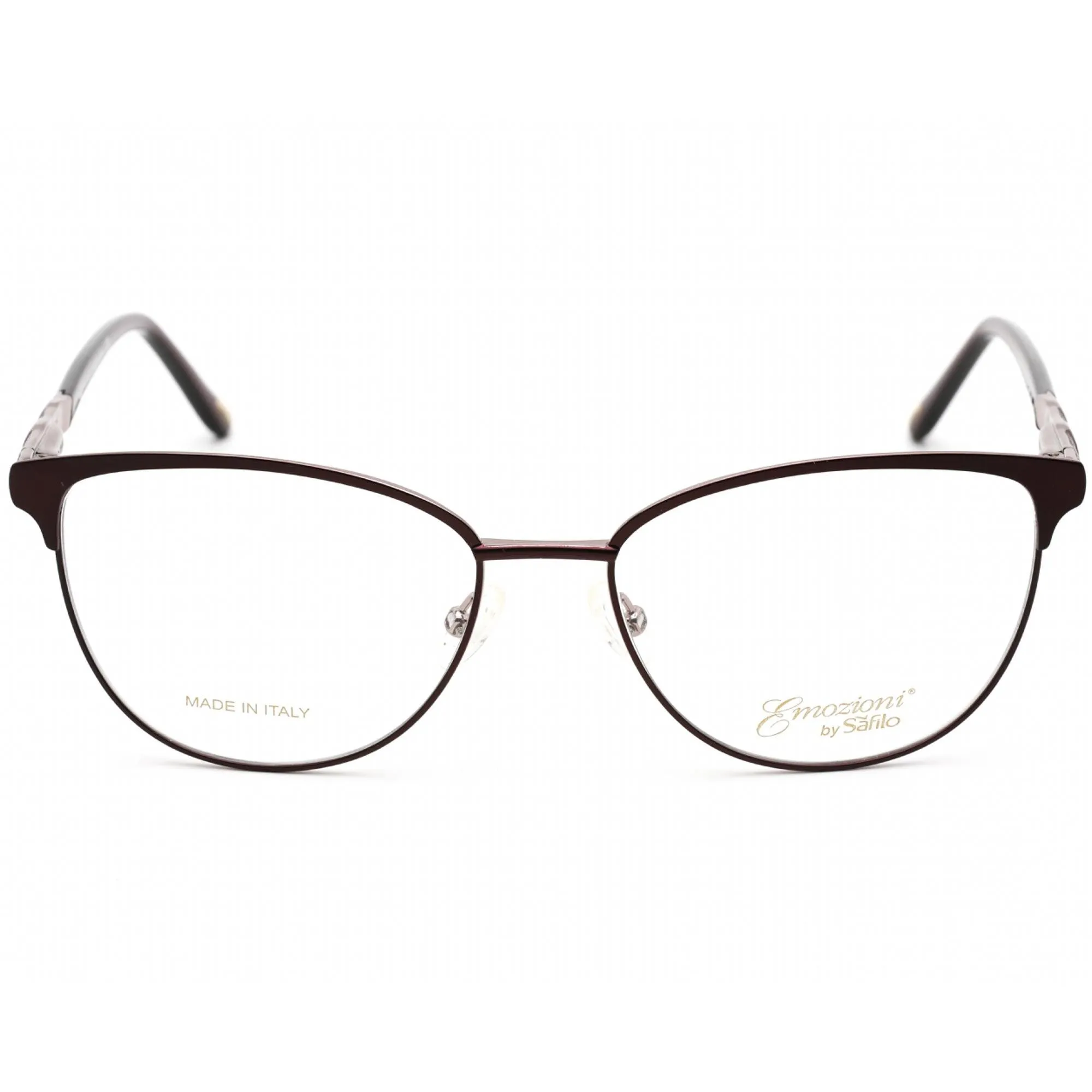 Emozioni Women's Eyeglasses - Full Rim Plum and Lilac Metal Frame | EM 4399 0OQ5 00