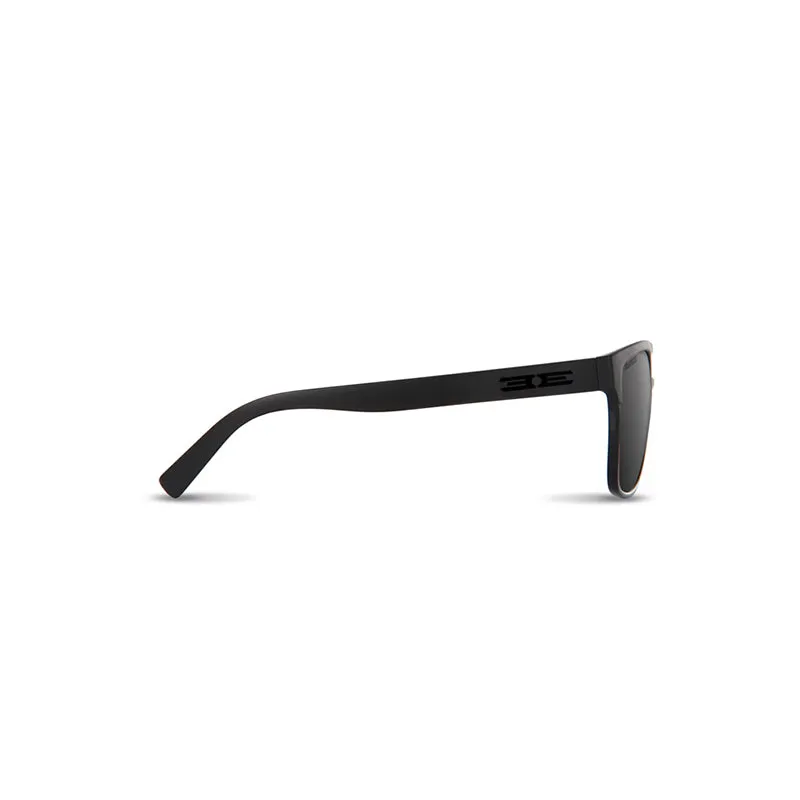 EPOCH EYEWEAR Oscar Polarized Smoke Flash Mirror Sunglasses (Black/Smoke)