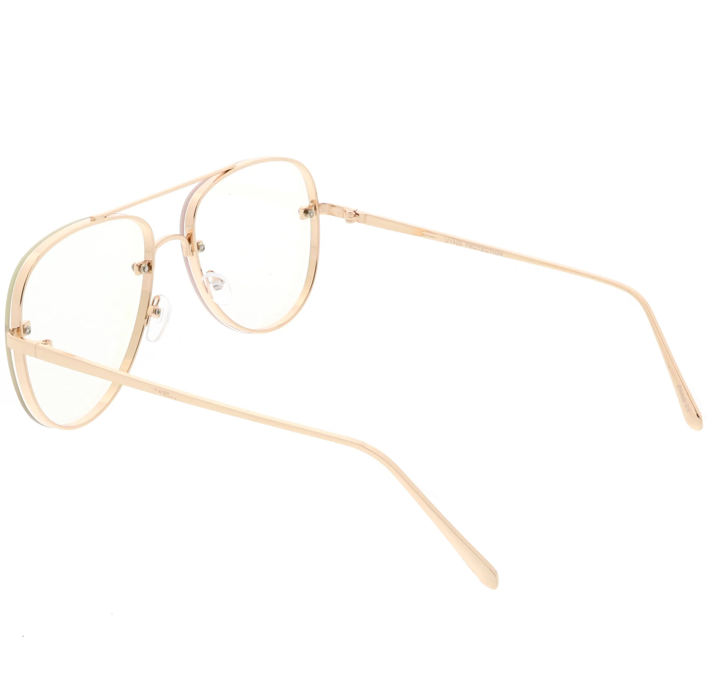 Everyday Classic Slim Metal Aviator Clear Lens C470