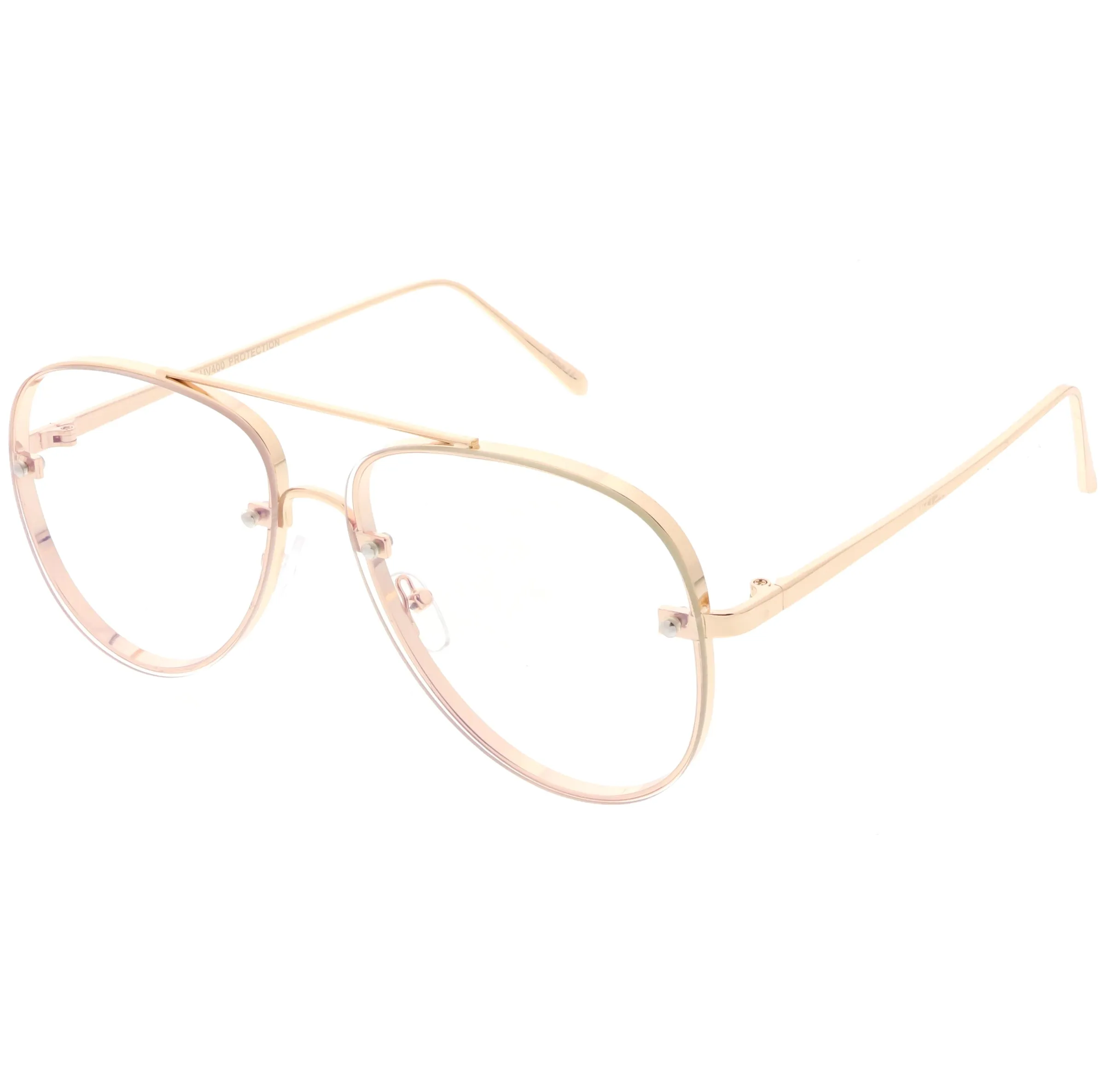 Everyday Classic Slim Metal Aviator Clear Lens C470