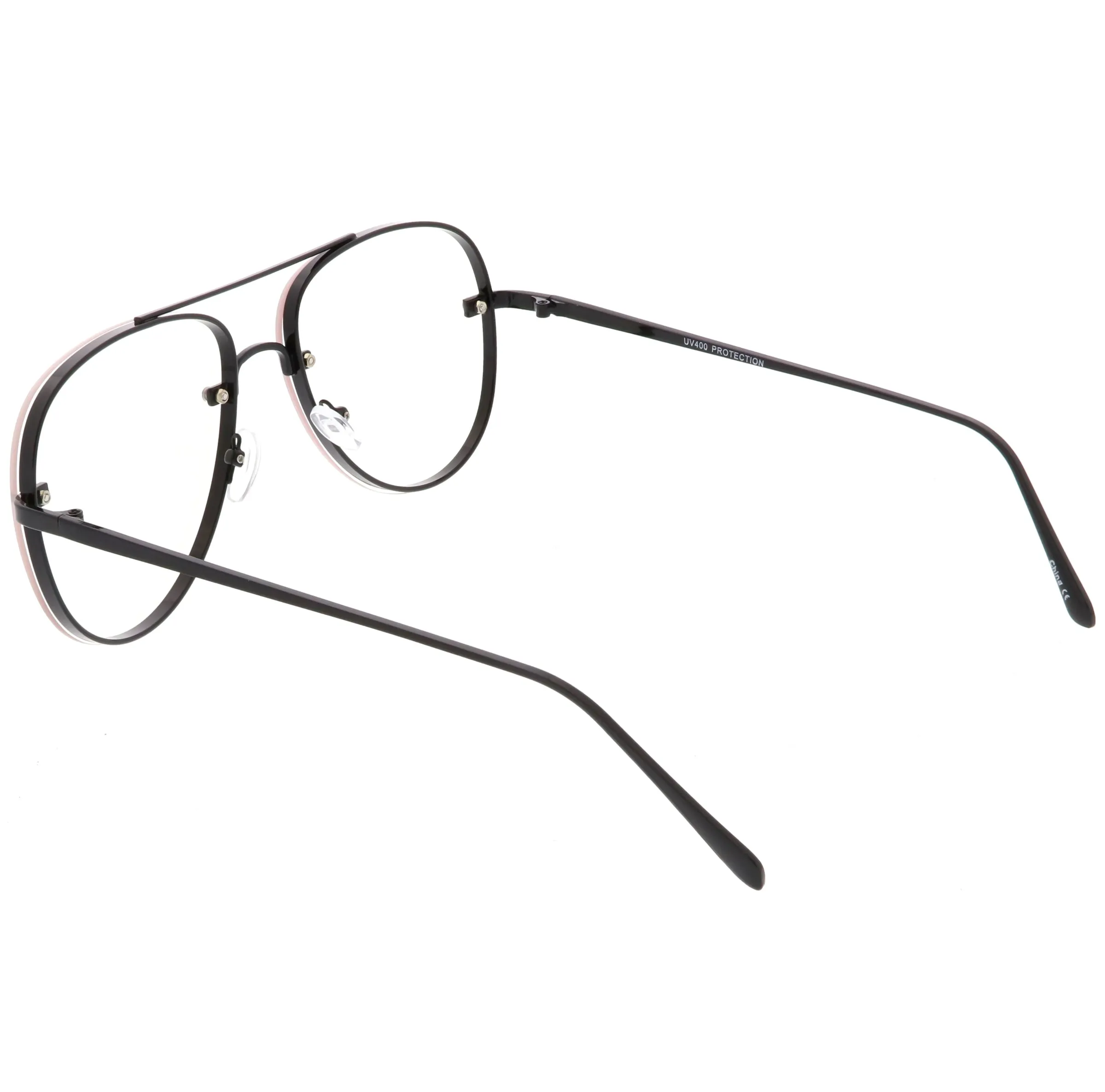 Everyday Classic Slim Metal Aviator Clear Lens C470