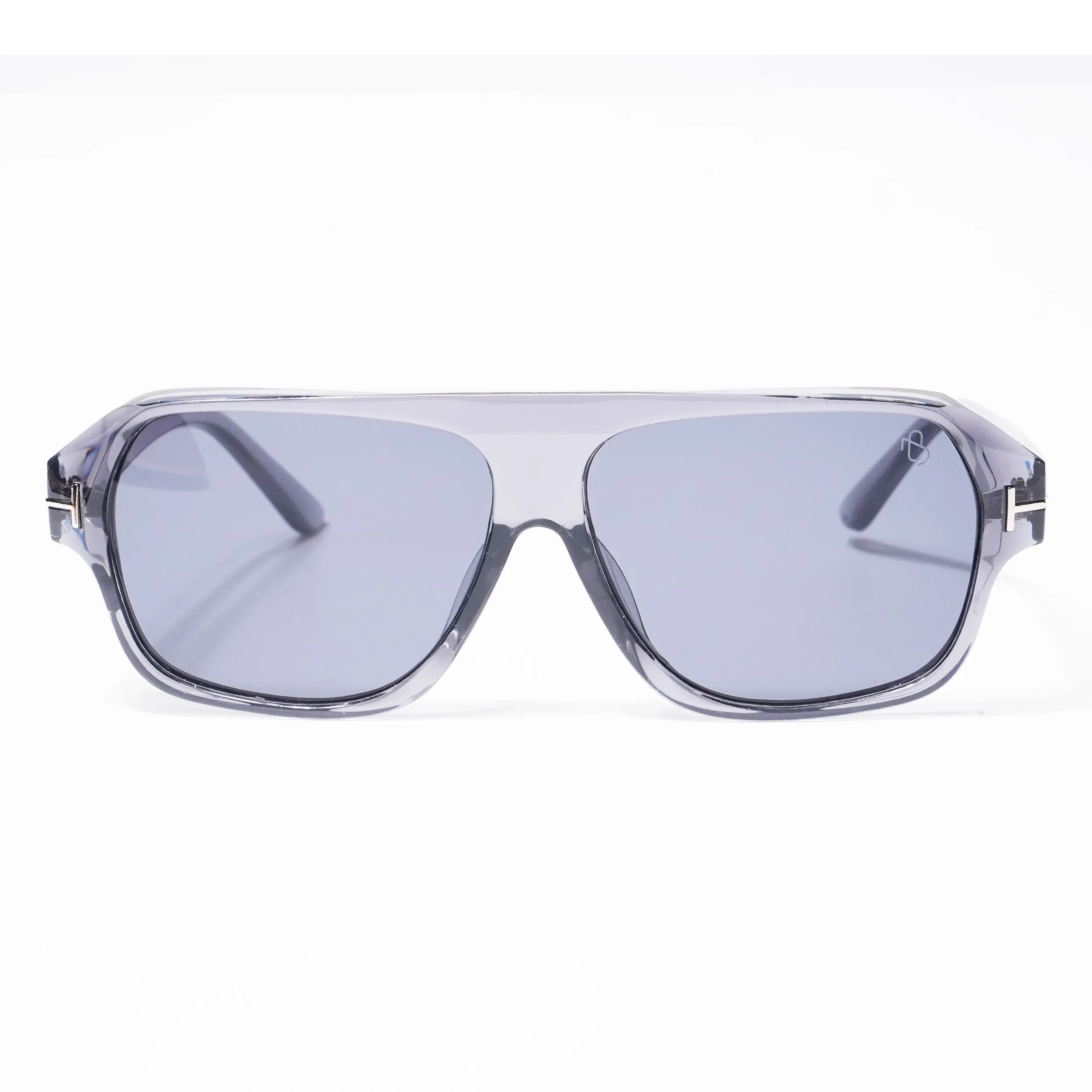 Eyejack Square Sunglasses for Men & Women (Grey Lens | Grey Frame - 3793CL513-C2)