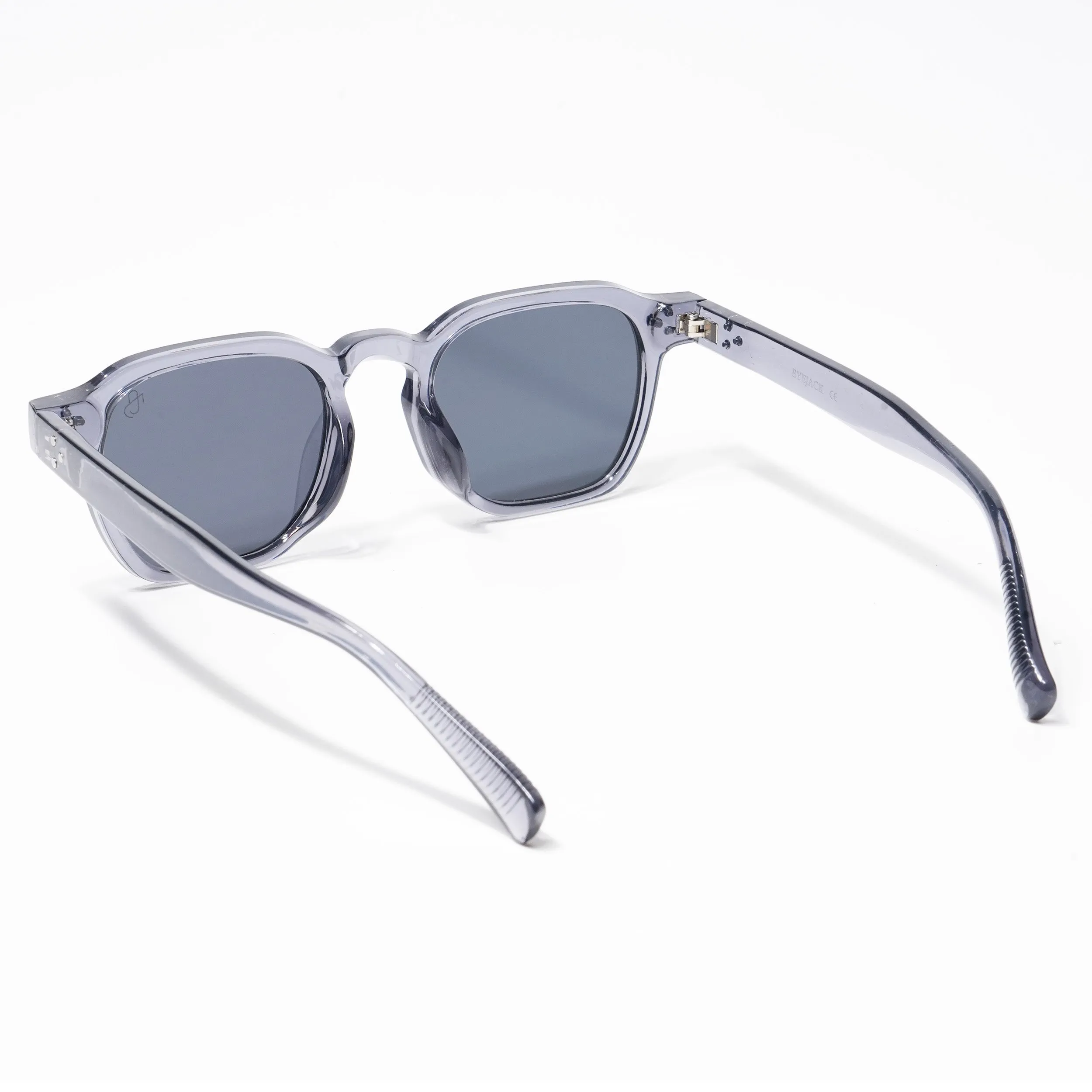 Eyejack Square Sunglasses for Men & Women (Grey Lens | Grey Frame - 3797CL519-C2)