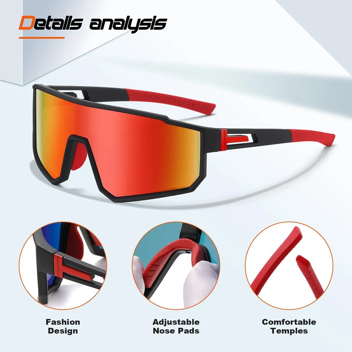 FAGUMA Kids Polarized Sports Sunglasses Youth Baseball Sunglasses Age 8-16 Boys Girls Softball Cycling UV400 Protection