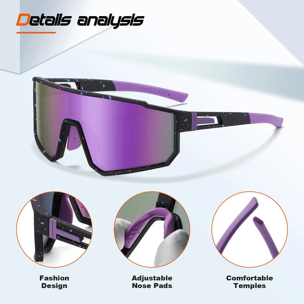 FAGUMA Kids Polarized Sports Sunglasses Youth Baseball Sunglasses Age 8-16 Boys Girls Softball Cycling UV400 Protection