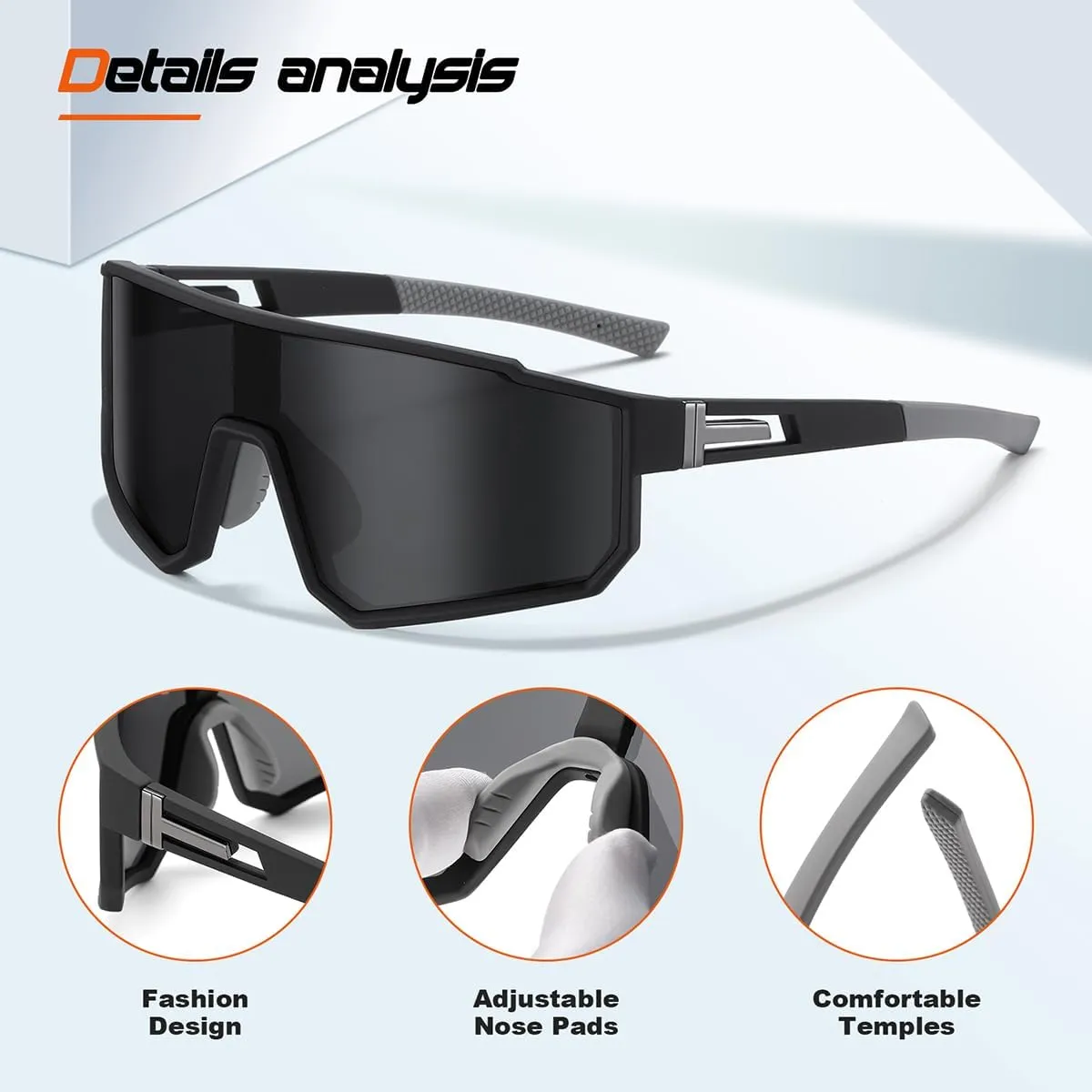 FAGUMA Kids Polarized Sports Sunglasses Youth Baseball Sunglasses Age 8-16 Boys Girls Softball Cycling UV400 Protection