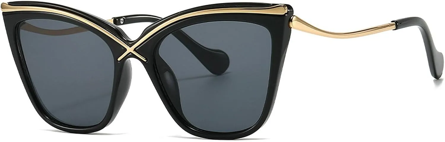 Fashion Cat Eye Sunglasses for Women Vintage Gradation Brown Green Shades Womne Luxury Sun Glasses UV400 Eyewear