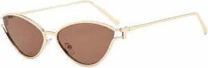 Fashion Luxury Cat Eye Metal Frame Sunglasses Women Senior Retro Travel Sunglasses Uv400