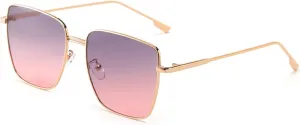 Fashion Oversized Sunglasses for Women Vintage Metal Frame Men Color Eyewear Shades Uv400