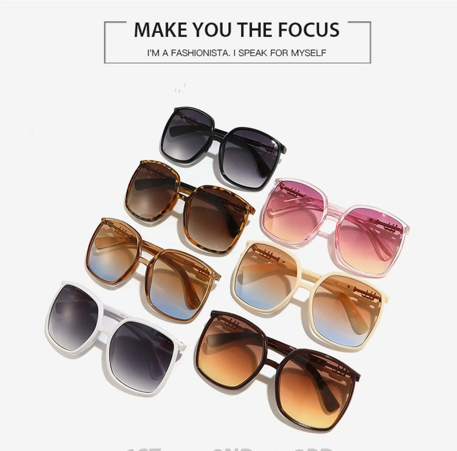 Fashion Oversized Sunglasses Vintage Big Frame Female Sun Glasses Luxury Shades