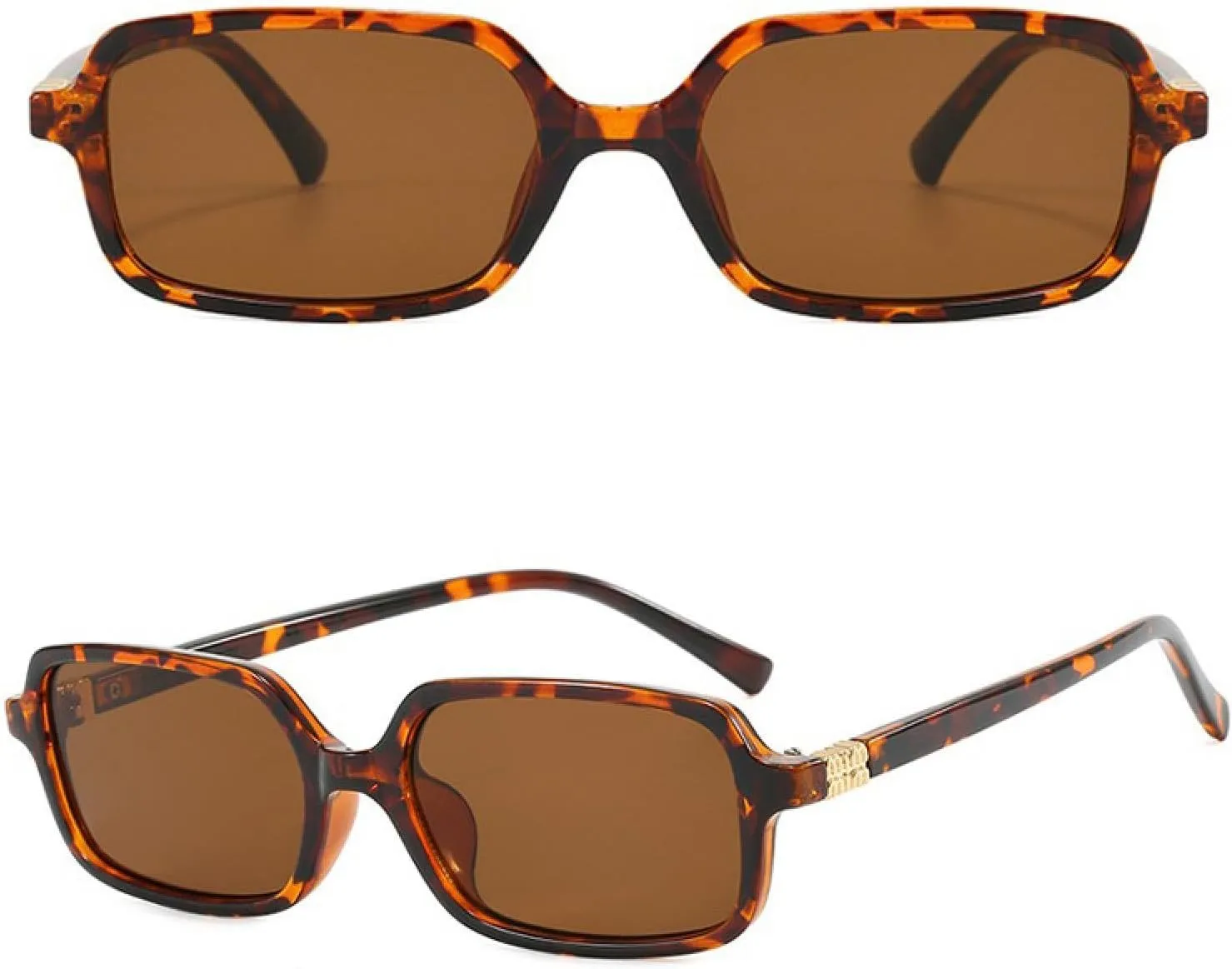 Fashion Rectangle Sunglasses Womens Men Small Black Sun Glasses Goggle Trends Vintage Cat Eye Eyewear