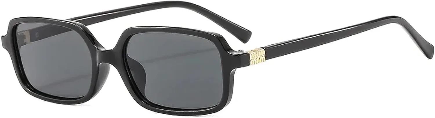 Fashion Rectangle Sunglasses Womens Men Small Black Sun Glasses Goggle Trends Vintage Cat Eye Eyewear