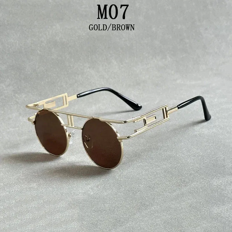 Fashion Retro Style UV400 Punk Sunglasses for Men and Women