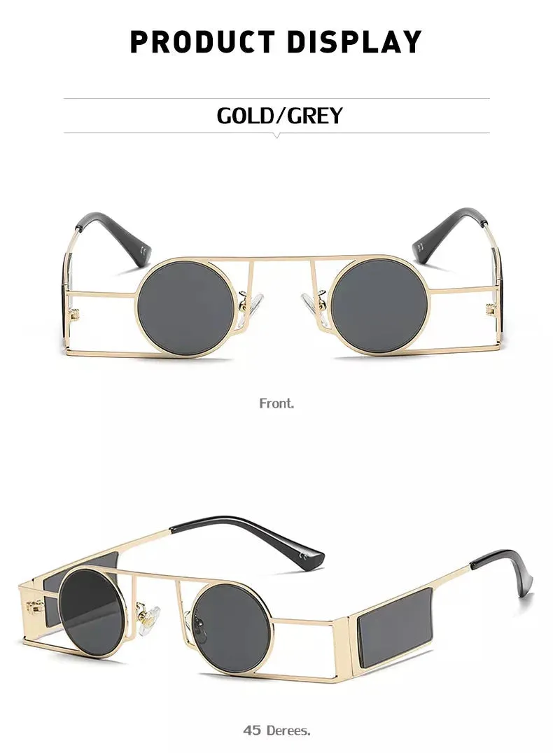 Fashion Retro Style UV400 Punk Sunglasses for Men and Women