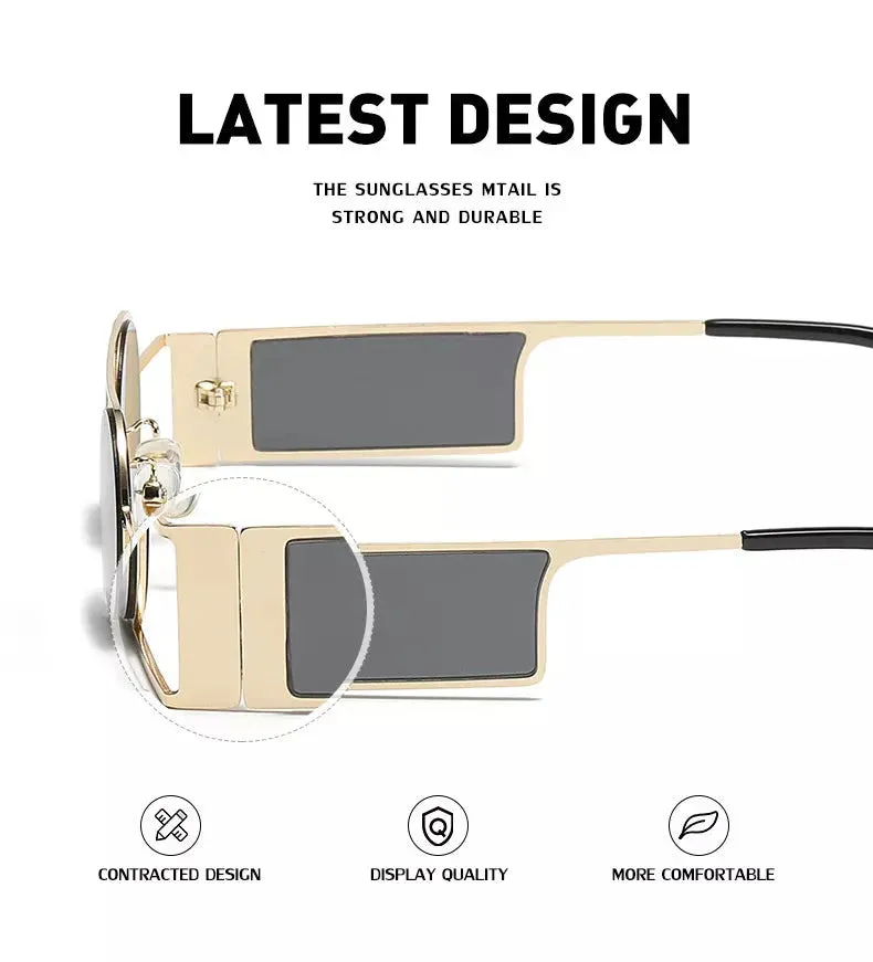 Fashion Retro Style UV400 Punk Sunglasses for Men and Women