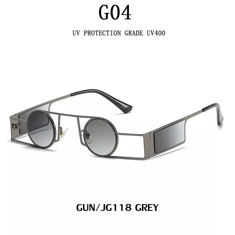 Fashion Retro Style UV400 Punk Sunglasses for Men and Women