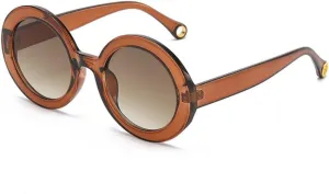 Fashion Round Frame Sunglasses Women Colorful Oval Sun Glasses Men UV400 Vintage Shades Sunglass