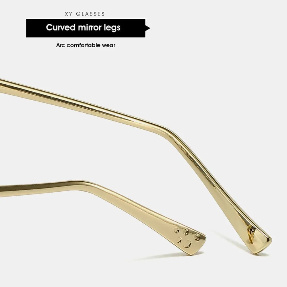 Fashion Small Women's Sunglasses Luxury Metal Frame Sunglasses Woman Trend Vintage Shades