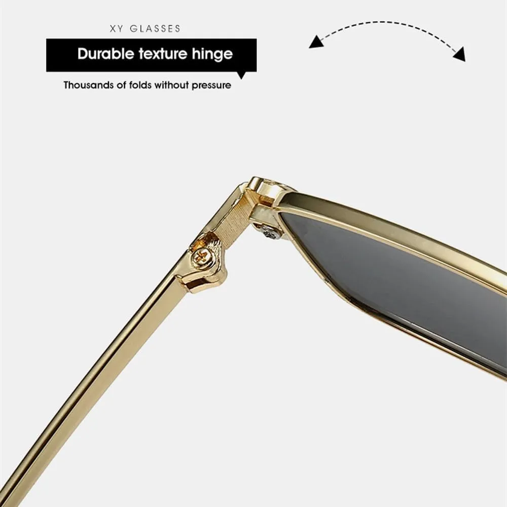 Fashion Small Women's Sunglasses Luxury Metal Frame Sunglasses Woman Trend Vintage Shades