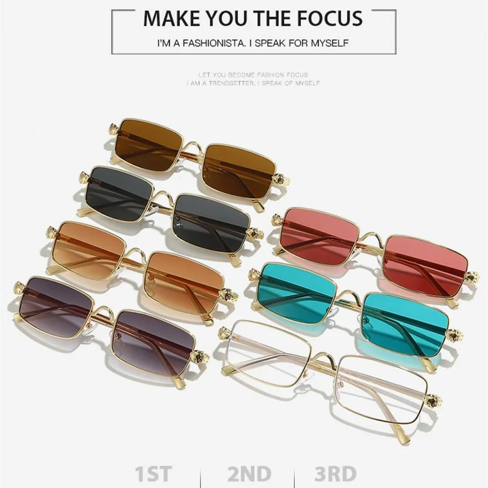 Fashion Small Women's Sunglasses Luxury Metal Frame Sunglasses Woman Trend Vintage Shades
