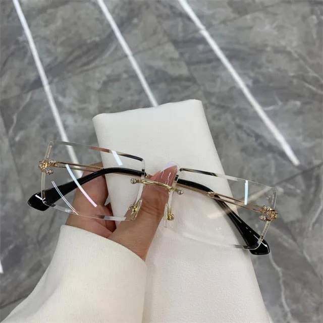 Fashion Vintage Rimless Sunglasses UV400