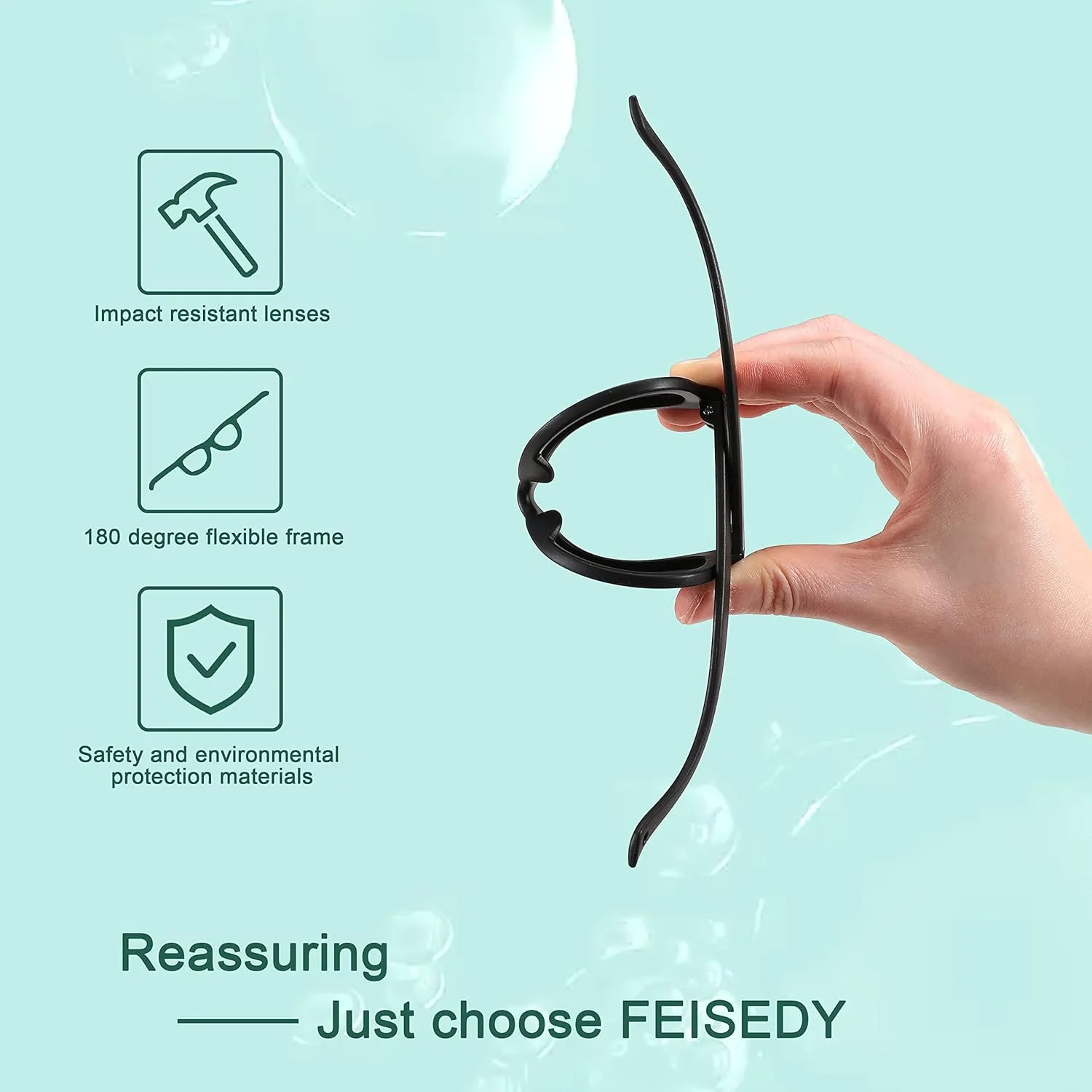 FEISEDY Kids Polarized Sunglasses Toddler Sunglasses Flexible Frame with Strap for Baby Girls Boys Age 2-8 B2352