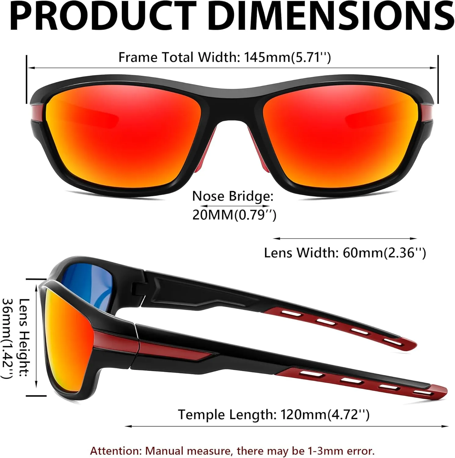 FEISEDY Polarized Sports Sunglasses for Men Women Youth Baseball Running Cycling Fishing TAC Glasses UV400 B0150