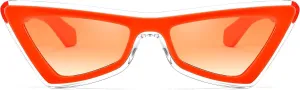 FEISEDY Small Sunglasses for Women Vintage Square Cat Eye Fashion 70s 90s Thick Frame UV Protection Eyewear B0007